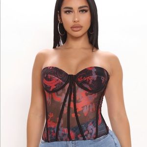 Dragon Print Corset